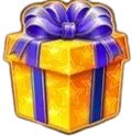 Yellow gift symbol
